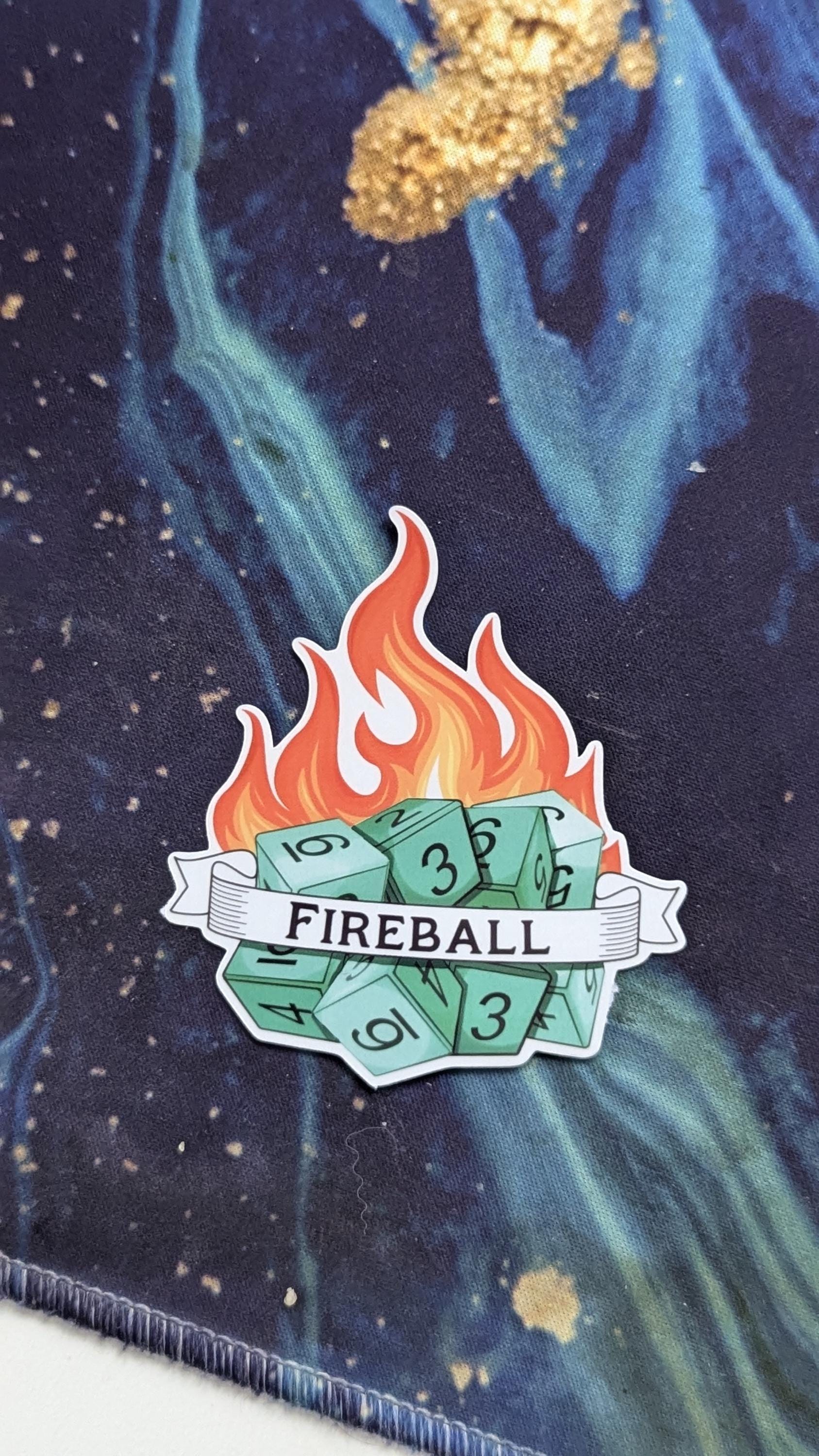 D&D FireBall sticker, version 2