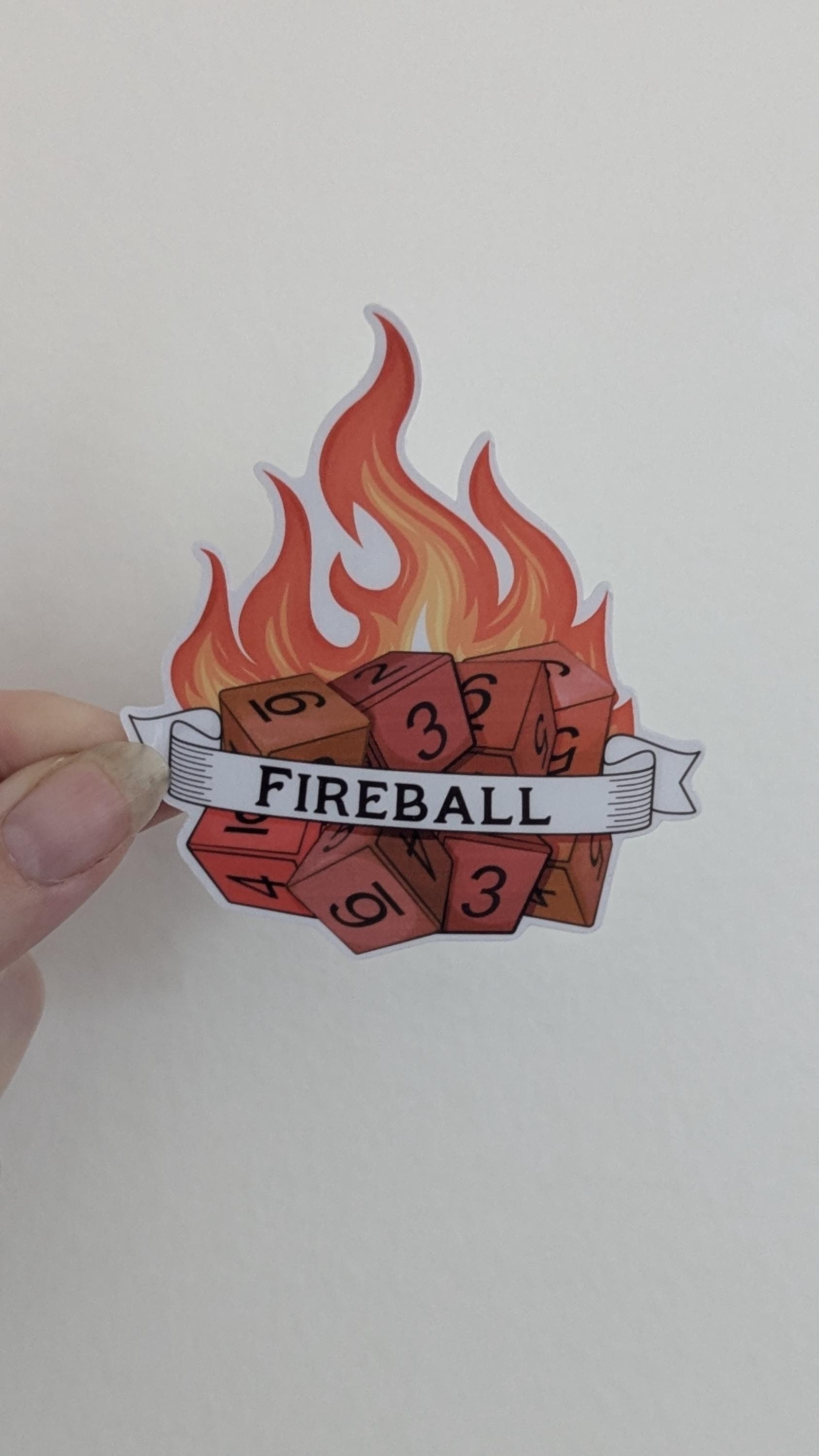 D&D FireBall sticker, version 2