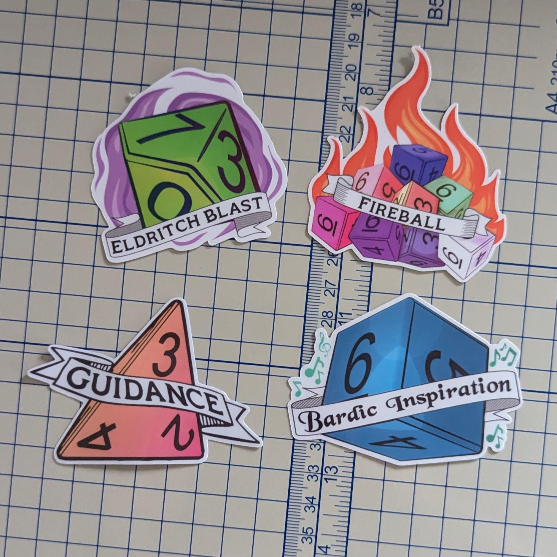 Dungeons and Dragons sticker pack | 4 stickers