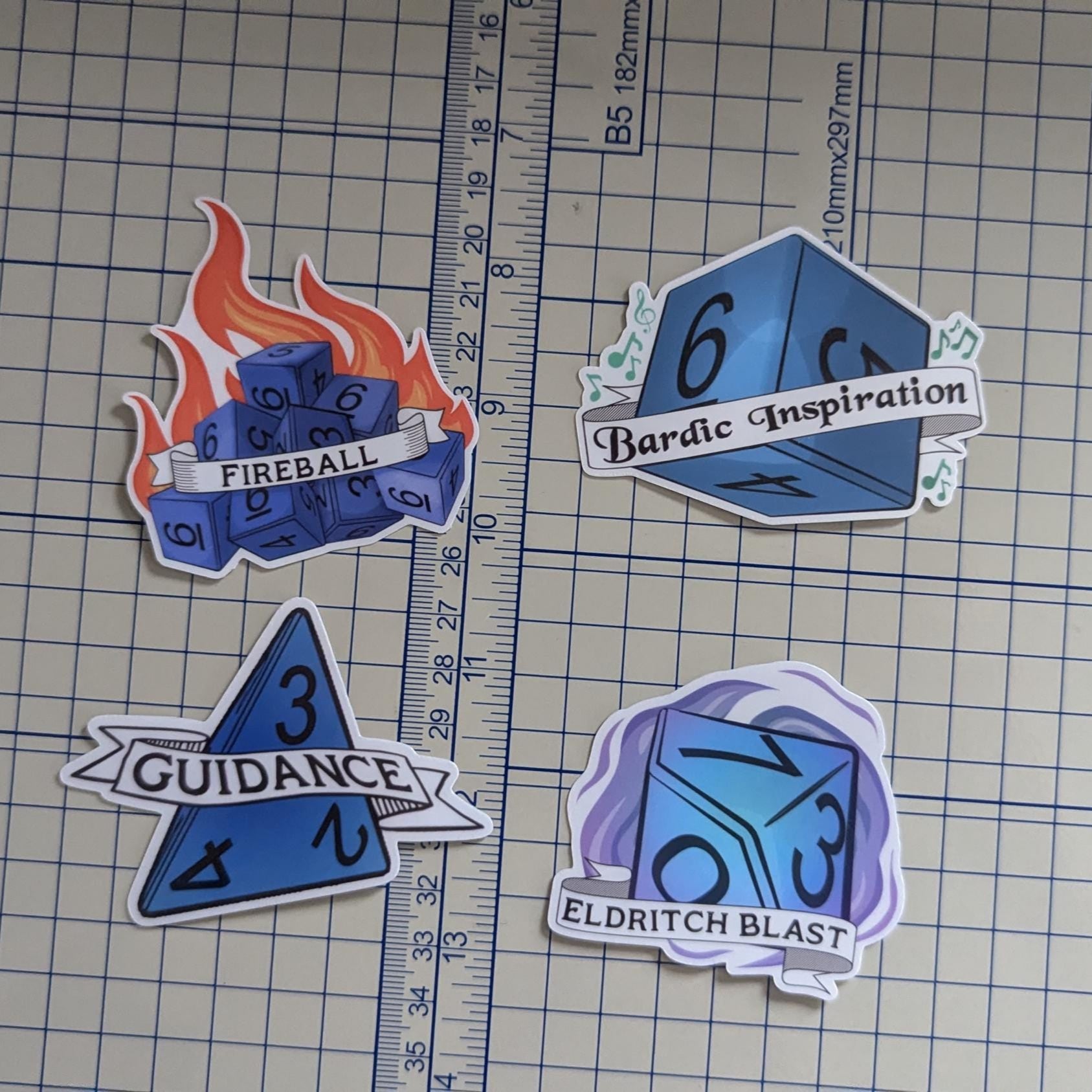 Dungeons and Dragons sticker pack | 4 stickers