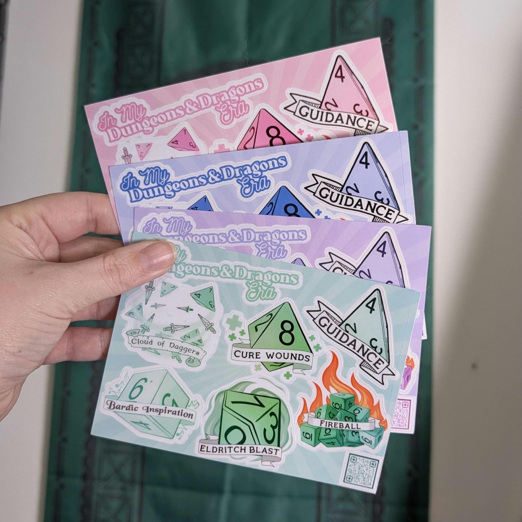 Dungeons and dragons sticker sheet