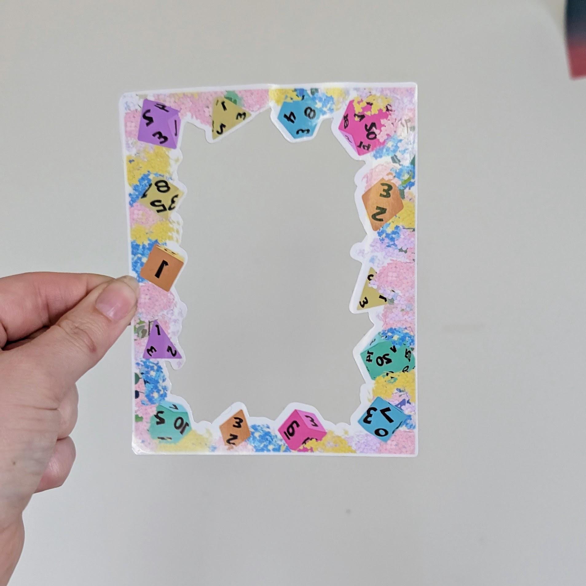 Dice and Flowers dnd character frame