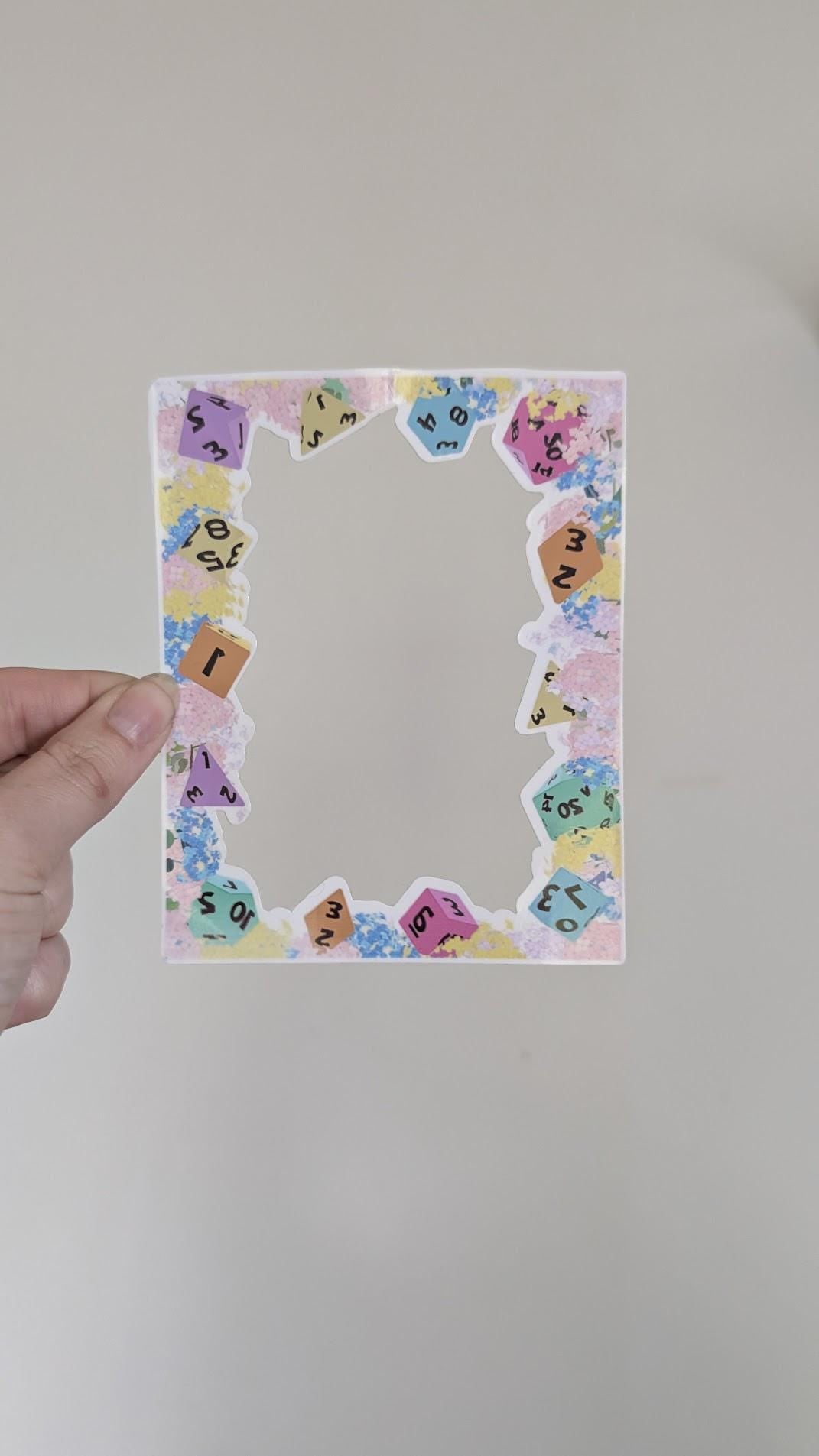 Dice and Flowers dnd character frame