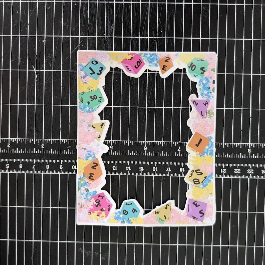 Dice and Flowers dnd character frame