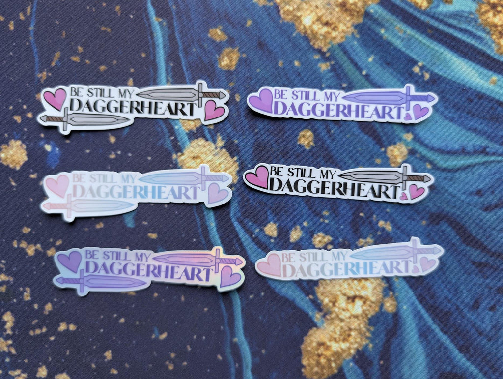 Be Still My Daggerheart Sticker | Two Sword Version