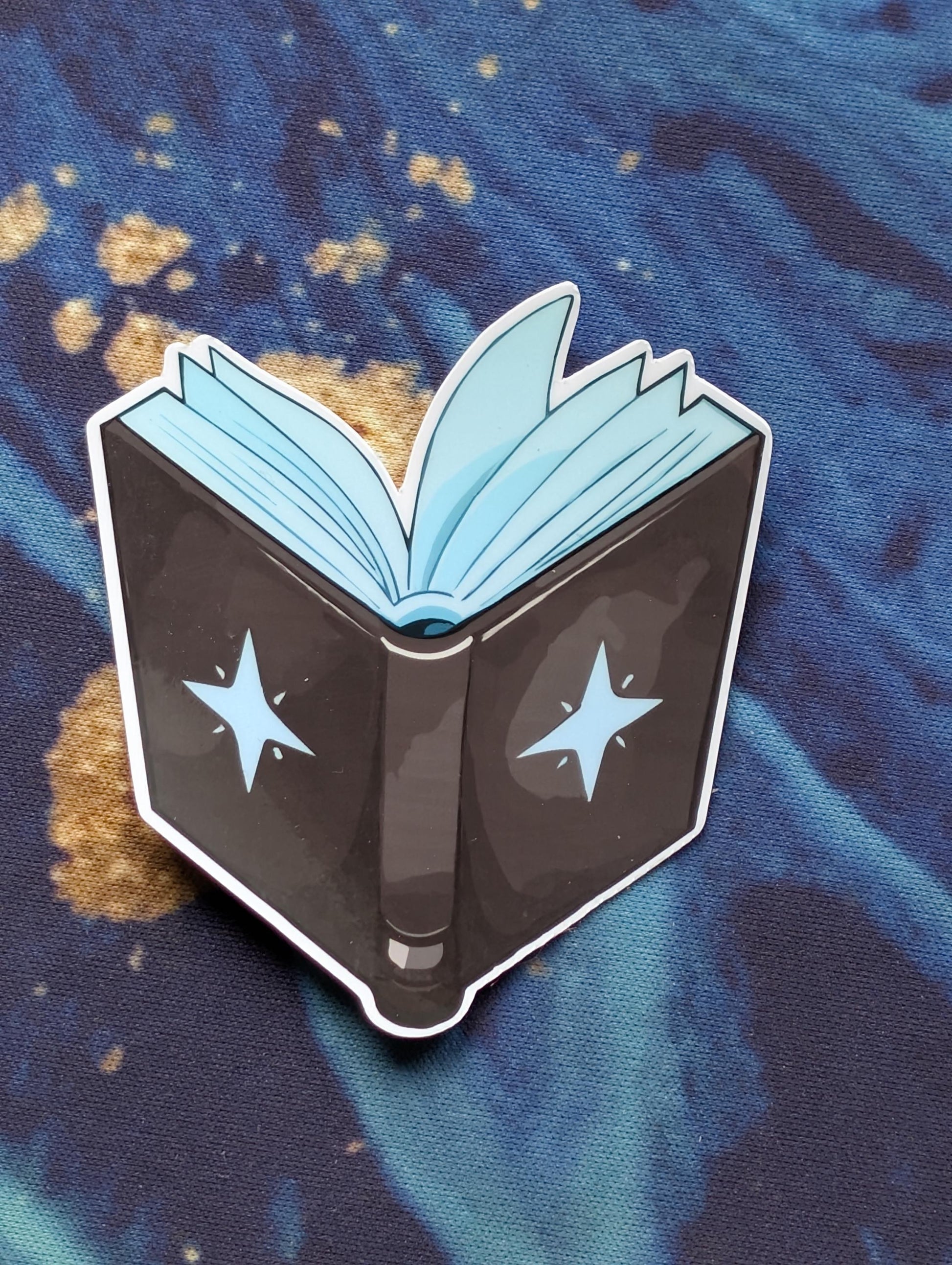 Open Book sticker | four color | spell book, reading, kindle, sparkly, holographic