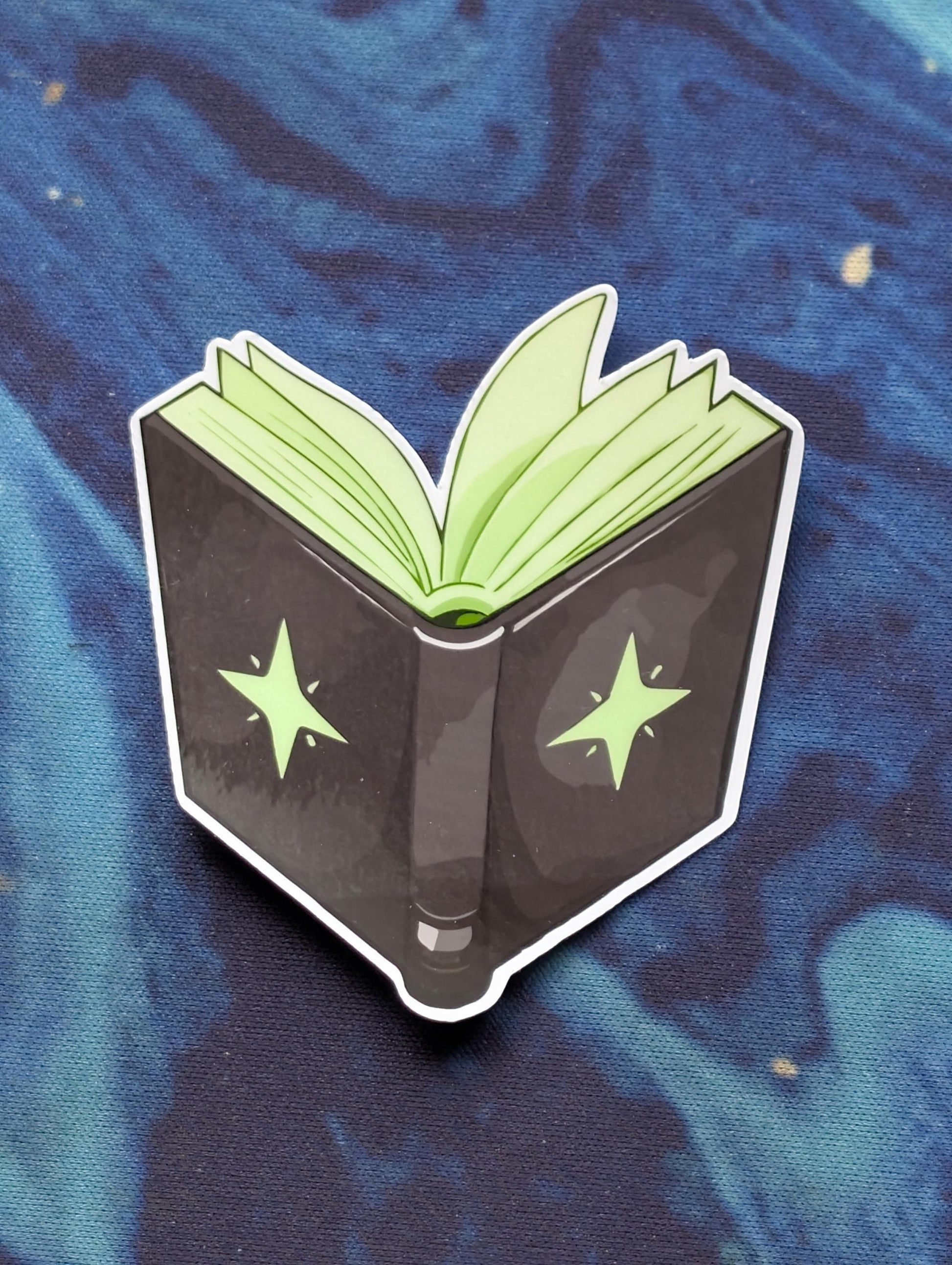 Open Book sticker | four color | spell book, reading, kindle, sparkly, holographic