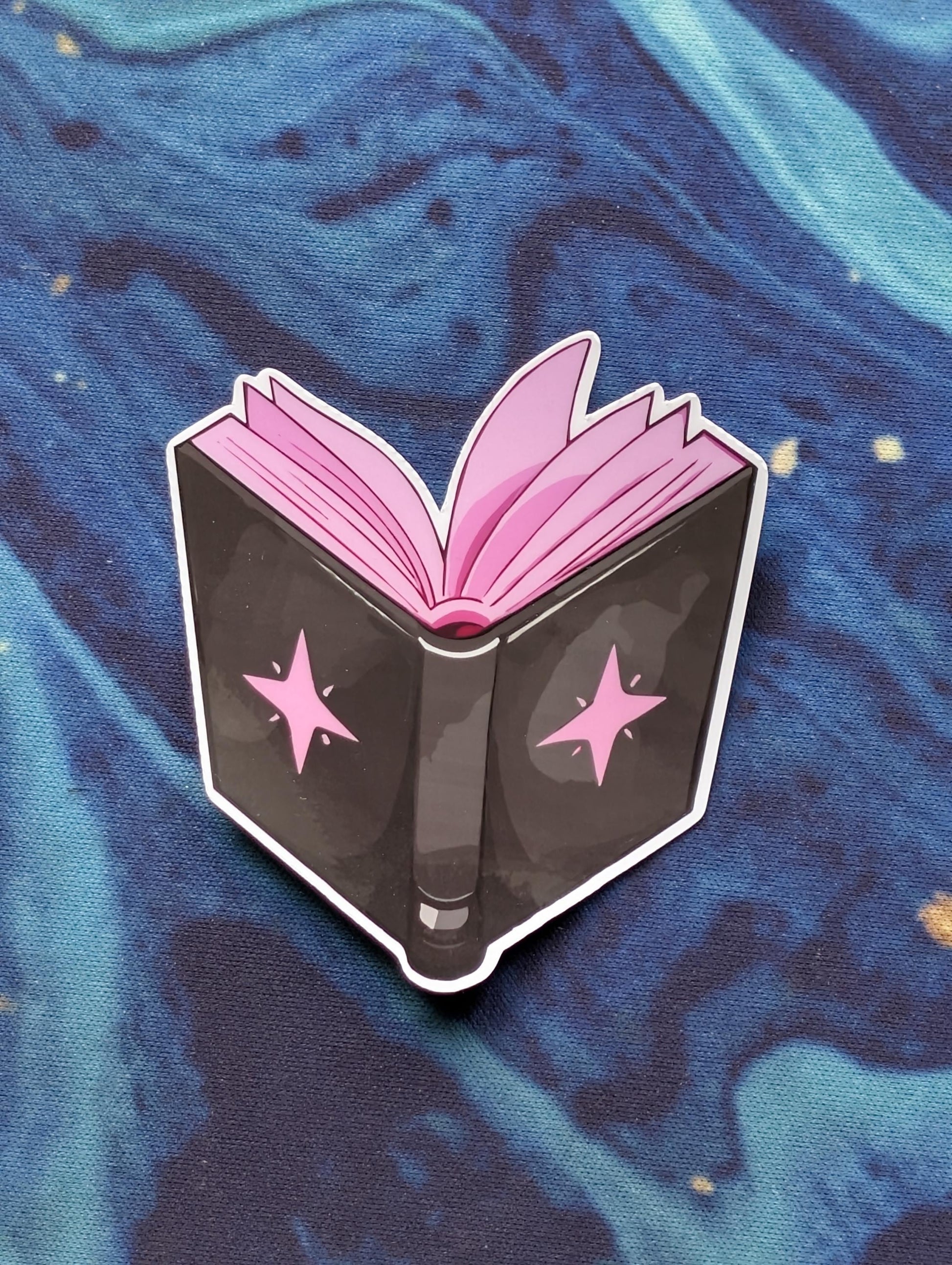 Open Book sticker | four color | spell book, reading, kindle, sparkly, holographic