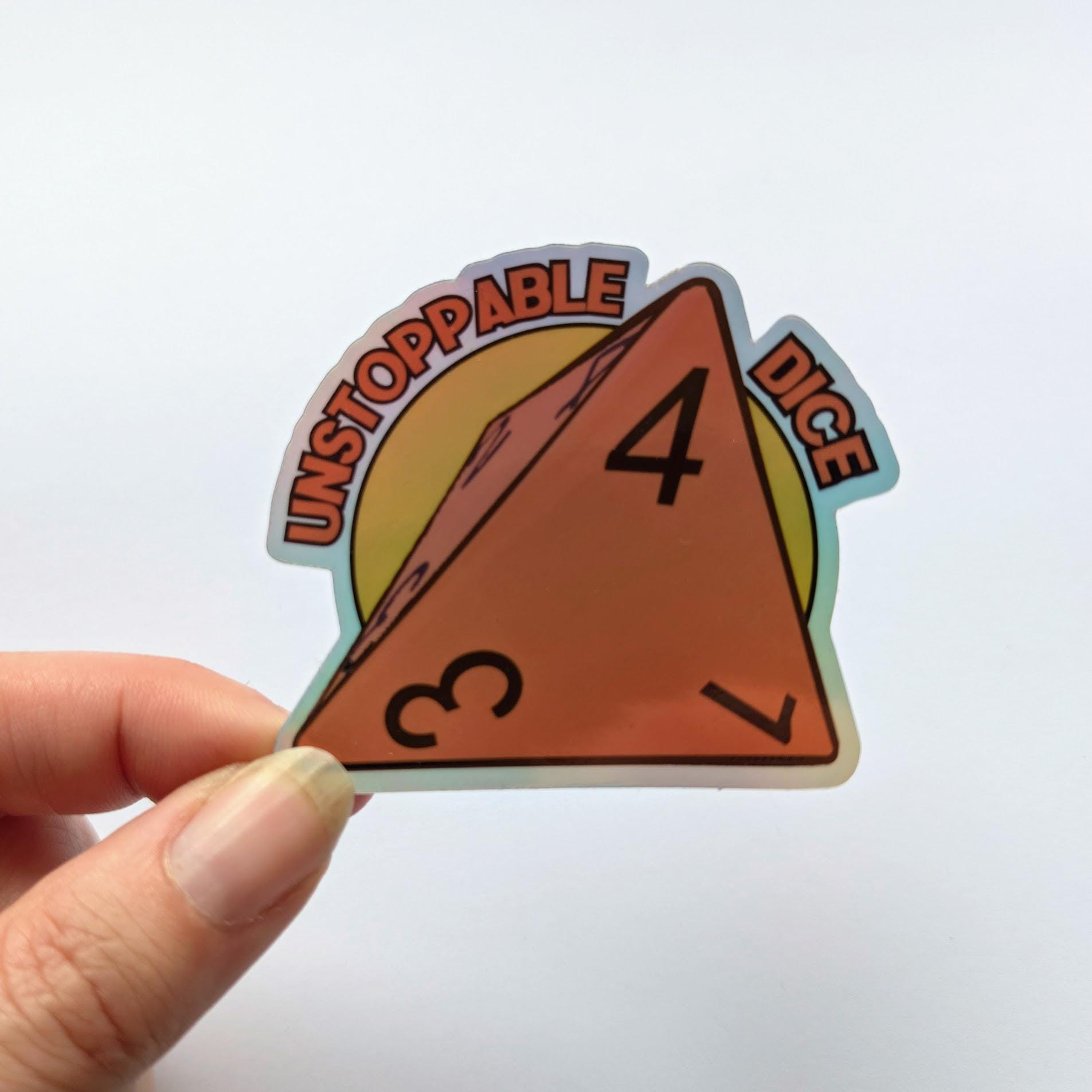 Daggerheart Guardian unstoppable ability sticker | Sparkle, holographic, glossy | 7 Colors, Critical roll