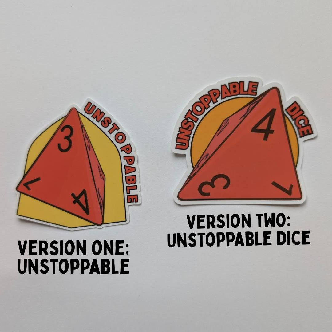 Daggerheart Guardian unstoppable ability sticker | Sparkle, holographic, glossy | 7 Colors, Critical roll