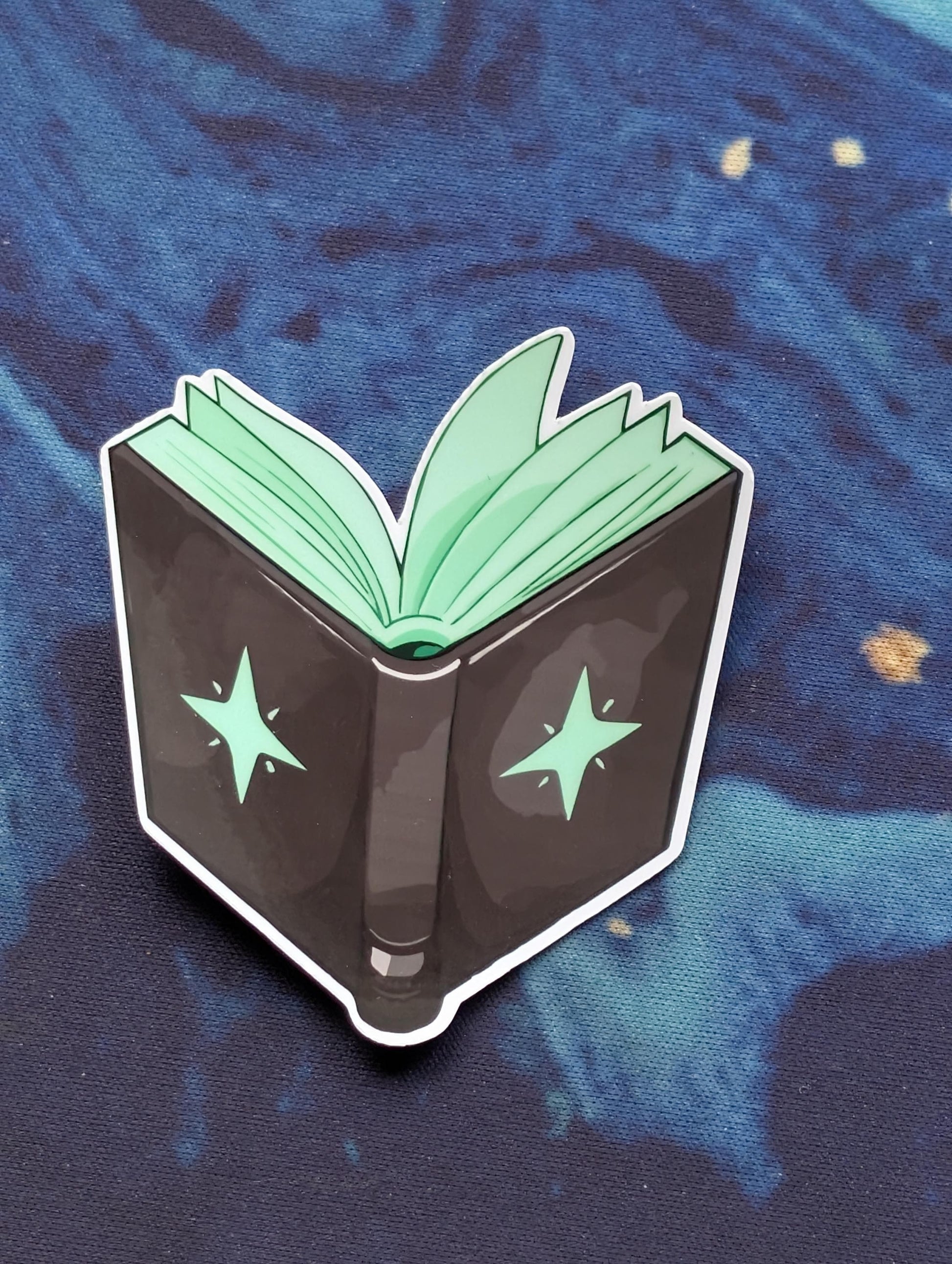 Open Book sticker | four color | spell book, reading, kindle, sparkly, holographic