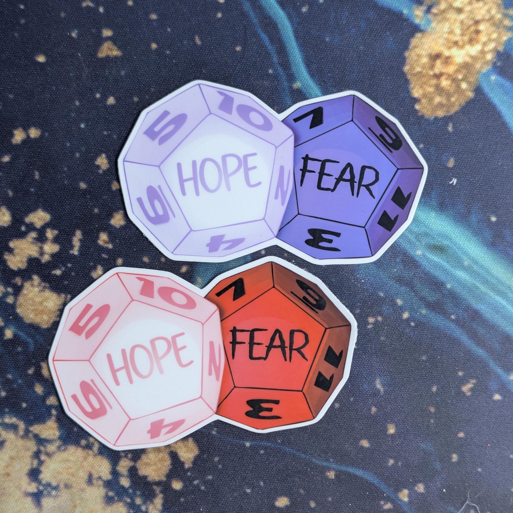 Daggerheart D12 Hope and Fear Dice sticker | Sparkle, holographic, glossy | 7 Colors, Critical roll