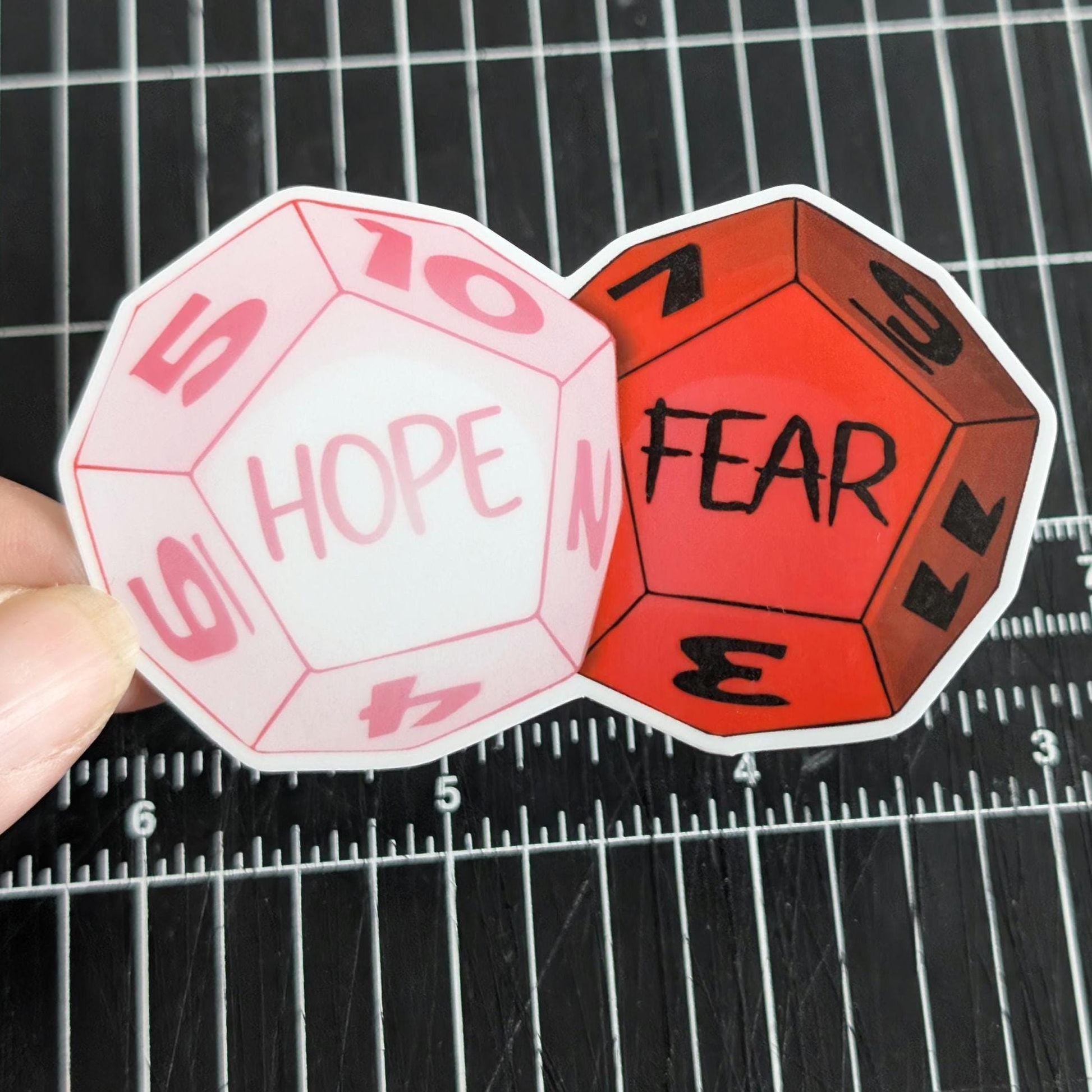 Daggerheart D12 Hope and Fear Dice sticker | Sparkle, holographic, glossy | 7 Colors, Critical roll