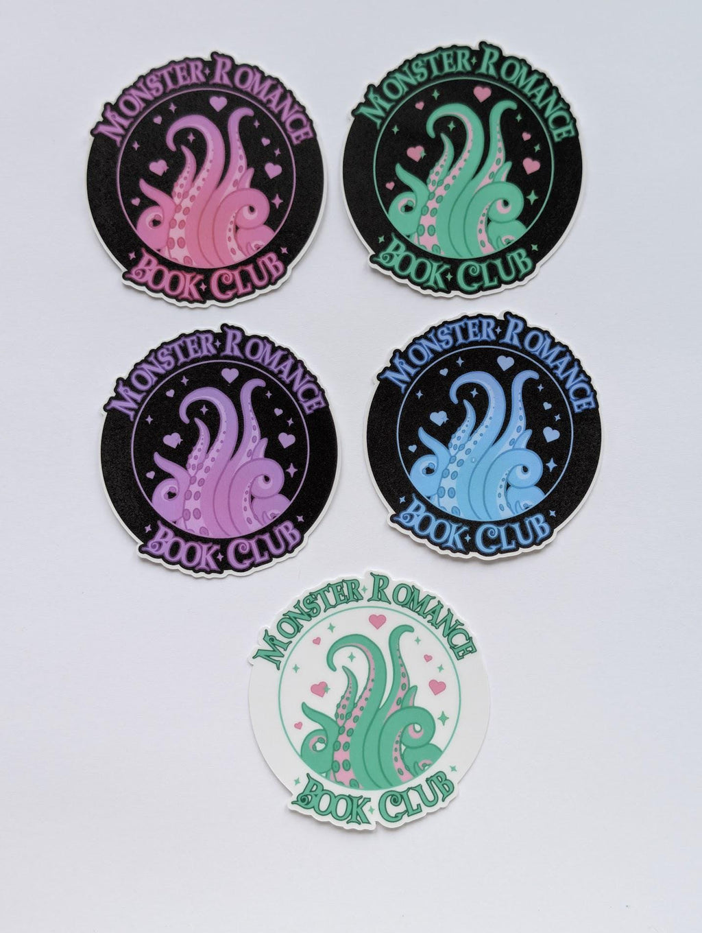 Monster Romance book club sticker | water resistant, holographic, sparkle sticker for book fans