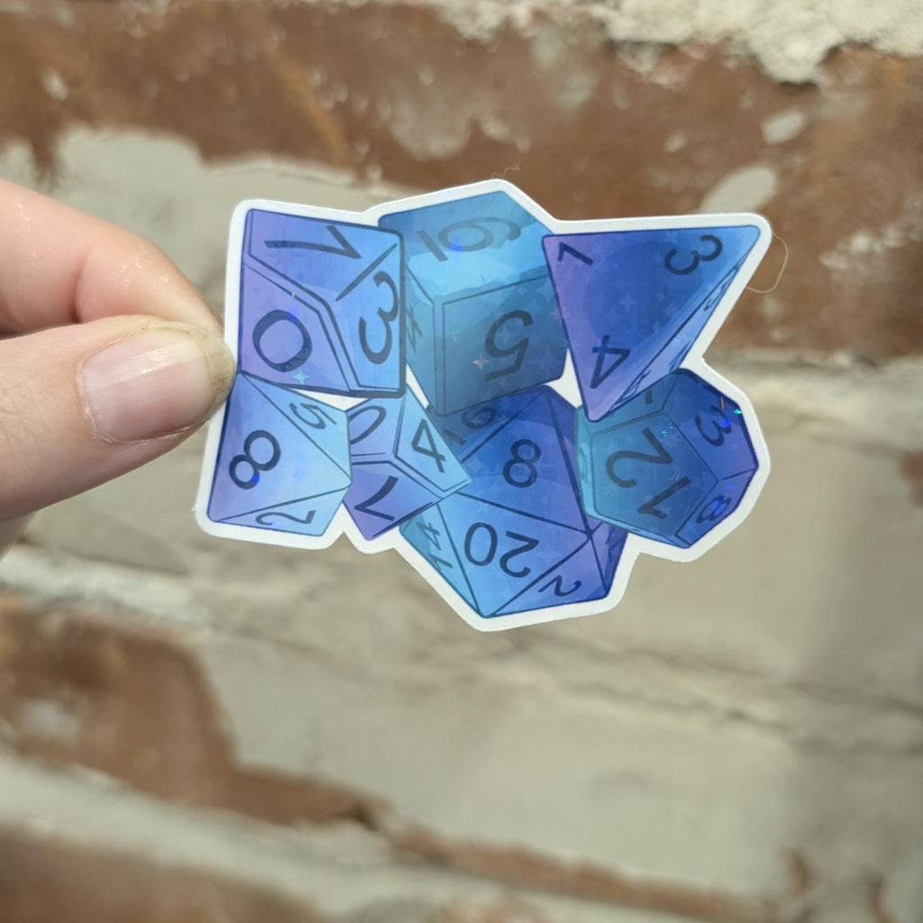 Dice set Sticker | Daggerheart, Dungeons and Dragons dice set | TTRPG | D20, D12, D6, D10 | hope and fear
