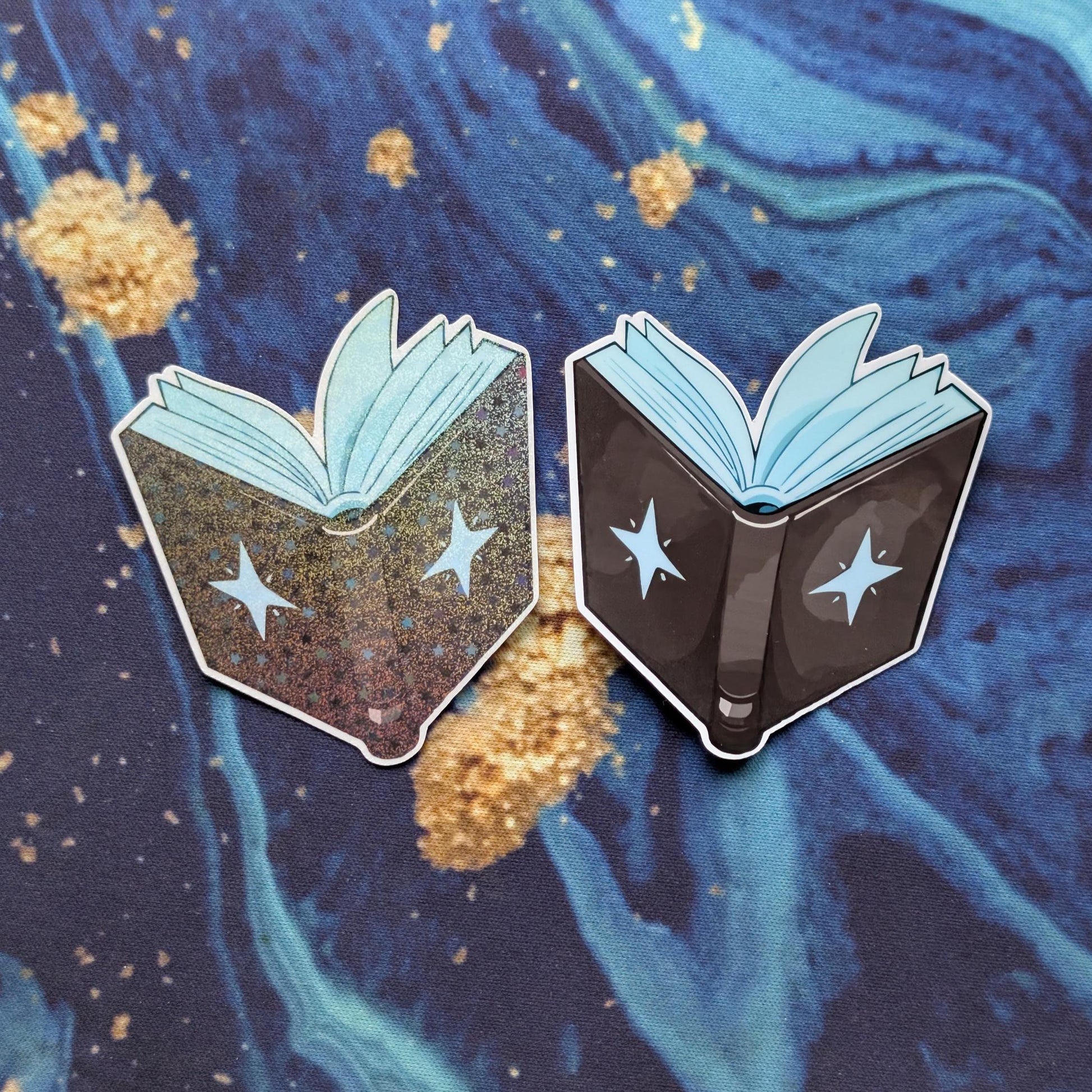 Open Book sticker | four color | spell book, reading, kindle, sparkly, holographic