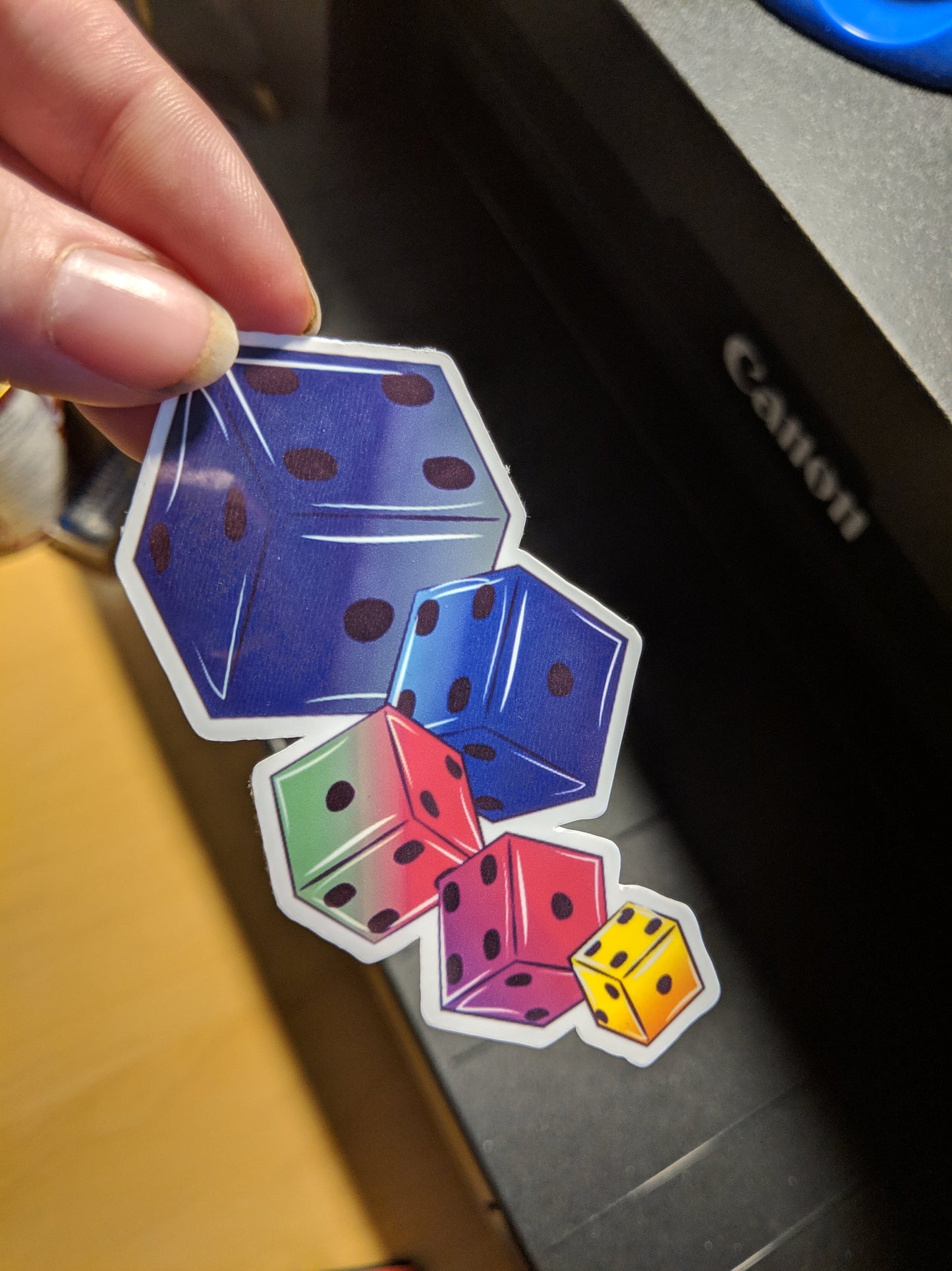 d6 dice sticker